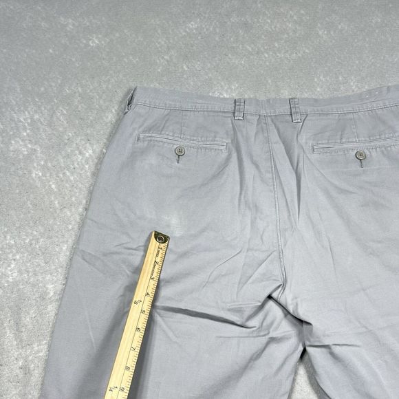 J Crew Shorts Mens 36 Gray Flat Front Chino Cotton 10" Inseam Preppy - Picture 8 of 11